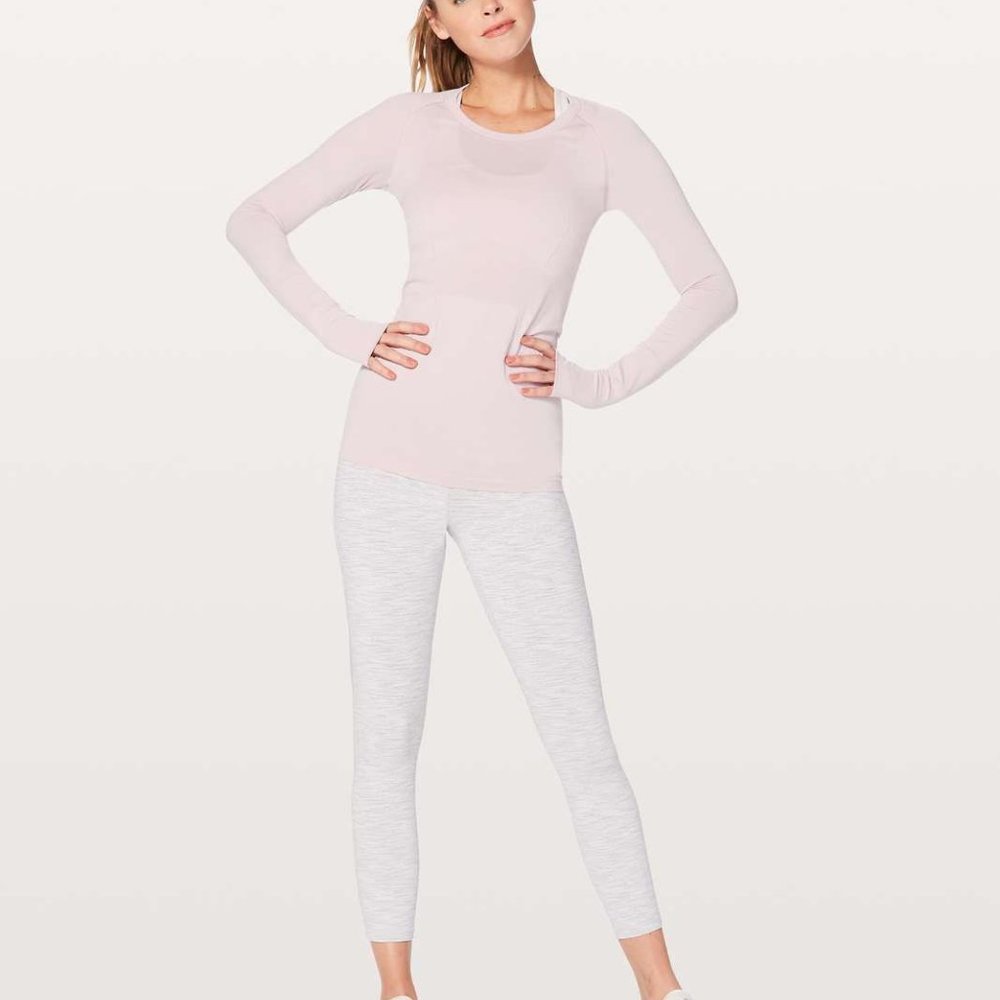 Lululemon long sleeve swiftly-porcelain pink